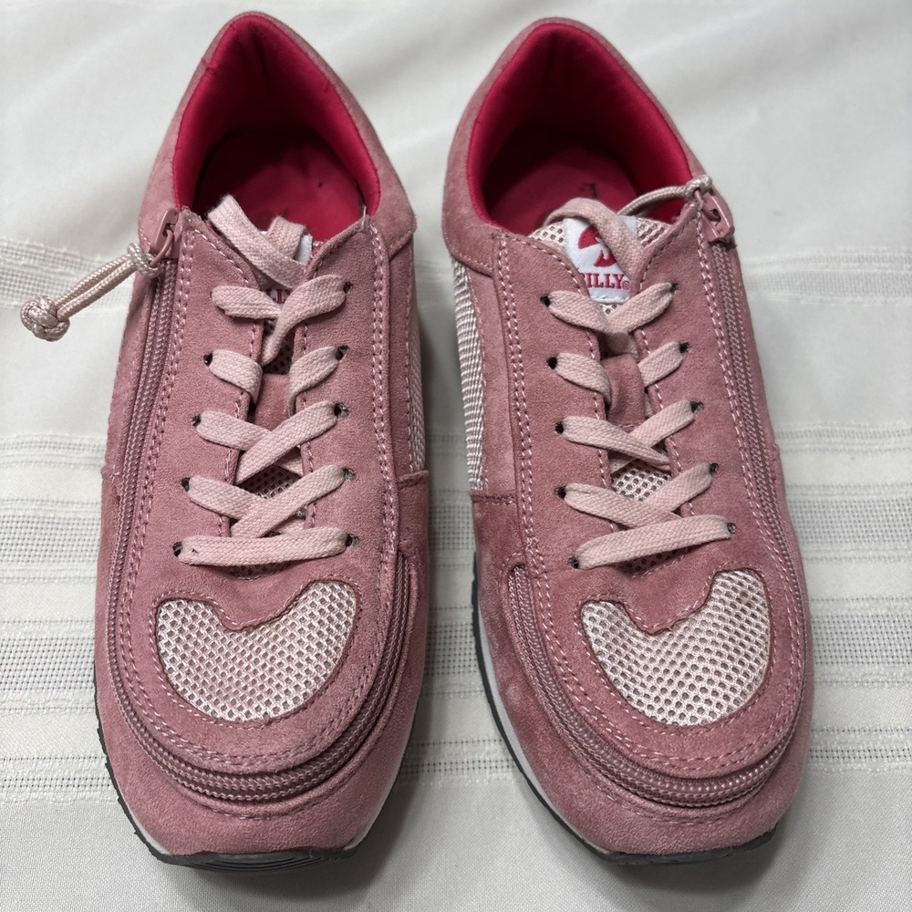 BILLY Footwear Kids' Sneakers Zipper Lace-Up Cushioned‎ Insole Pink